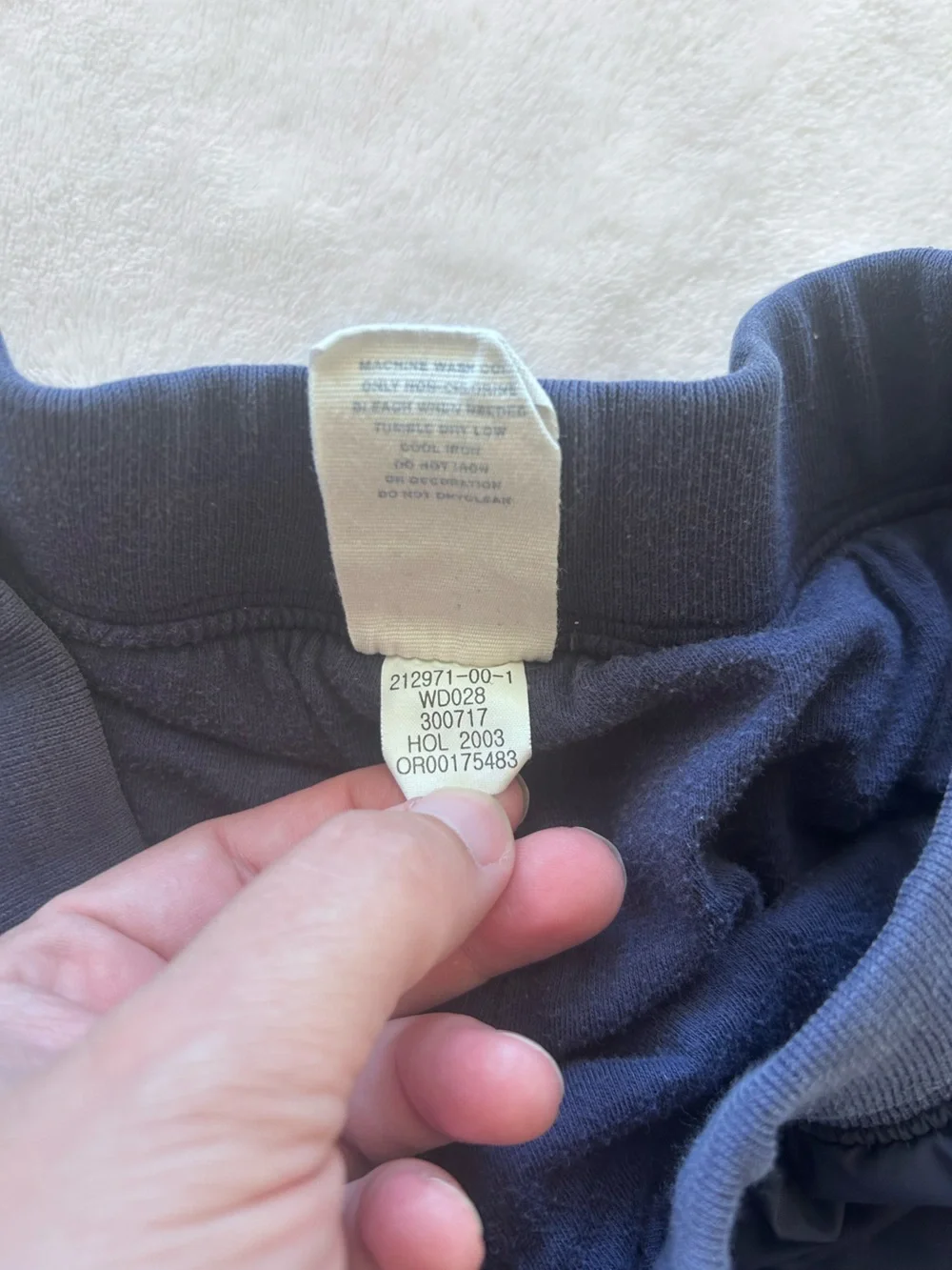 Old Navy Vintage Y2K Navy Blue Girls Jogger Track Pants with White Piping
